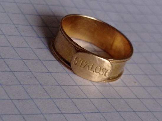 Старинный польский золотой перстенёк. "STALOSC"