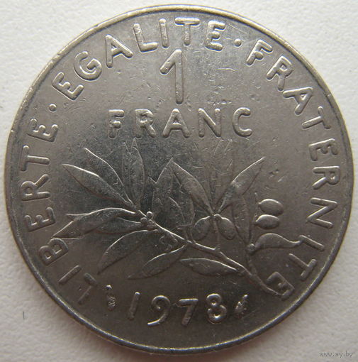 Франция 1 франк 1978 г.
