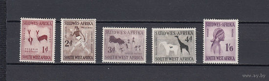 Юго-западная Африка (Намибия). 1954. 5 марок.  Michel N 279-282,287 (8,0 е)
