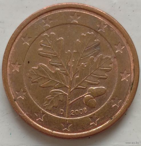 1 евроцент 2008 D Германия. Возможен обмен