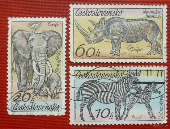 Чехословакия. Животные. ( 3 марки ) 1976 года. 2-10.