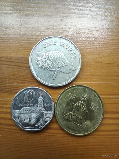 Сейшелы 1 рупия 2010, Южная Корея 10 2006, Куба 10 центов 2000 -69