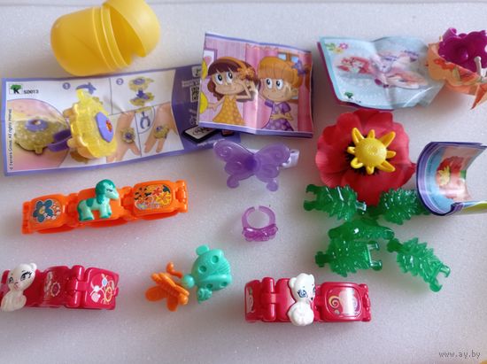 Киндер игрушки украшения для девочек, браслеты, кольца, заколка