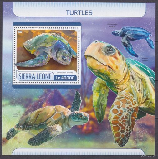 2017 Сьерра-Леоне 8554/B1239 Рептилии / Черепахи 11,00 евро