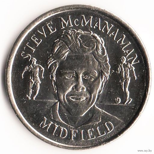Монетовидный жетон Английской футбольной Премьер-лиги 1998 год Стив Макманаман