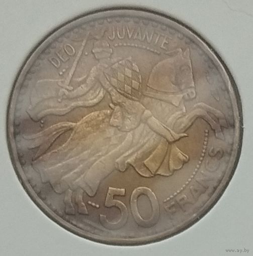 Монако 50 франков 1950 г. В холдере