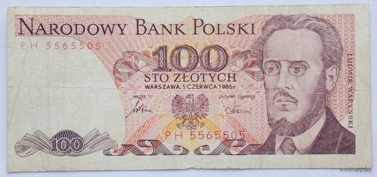 Польша 100 злотых 1986