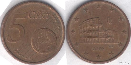 Италия 5 евроцентов 2002 г.