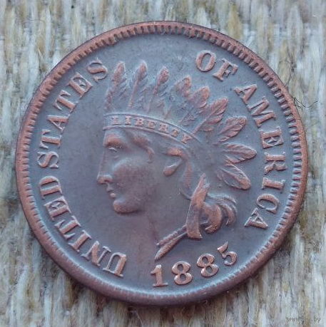 США 1 цент 1885 года