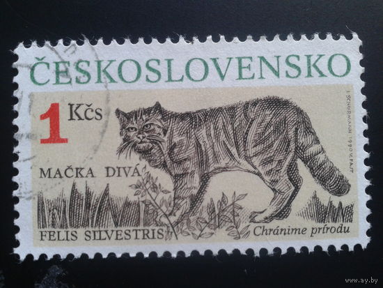 Чехословакия 1990 кот