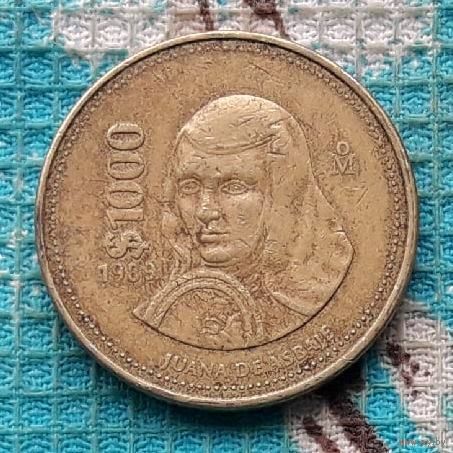 Мексика 1000 песо 1989 года. Орел. Большая монета. Новогодняя ликвидация!