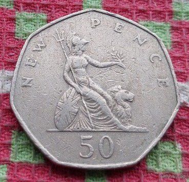Великобритания 50 пени 1969 года. Большая монета! Новогодняя ликвидация!