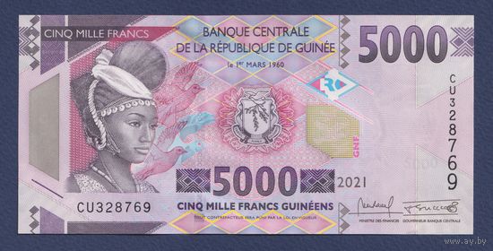 Гвинея, 5000 франков 2021 г., P-49, UNC