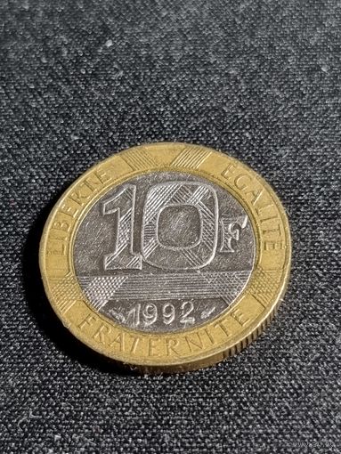 ФРАНЦИЯ 10 франков 1992