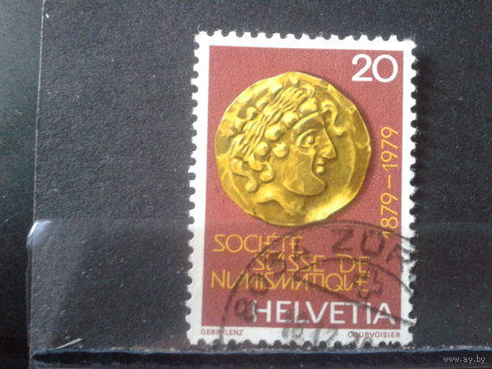Швейцария 1979 Золотая монета 2 века, нумизматика