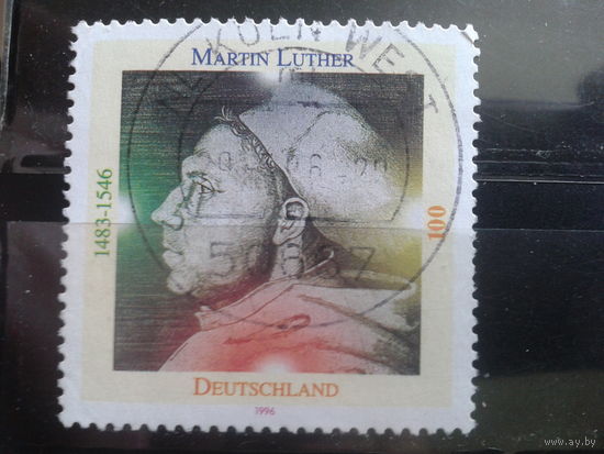 Германия 1996 М. Лютер, реформатор Михель-1,1 евро гаш.