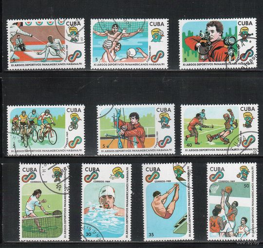 Куба-1989,(Мих.3342-3351) гаш., Спорт, (полная серия)