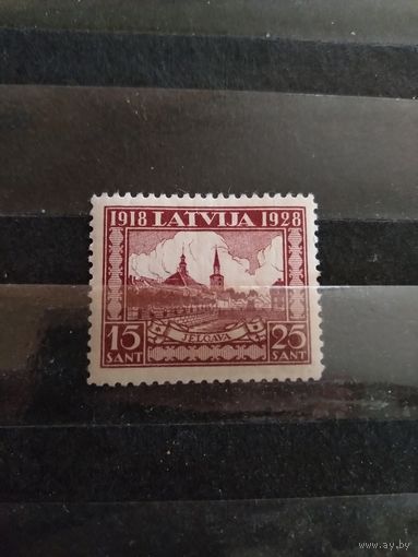 1928 Латвия почтово-благотворительные на строительство монумента Свободы чистая клей лёгкая наклейка (4-8)