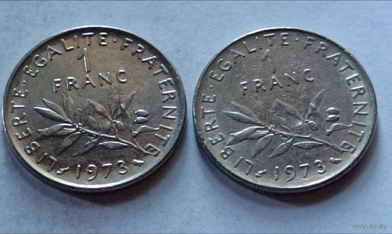 Франция. 1 франк 1973 года.