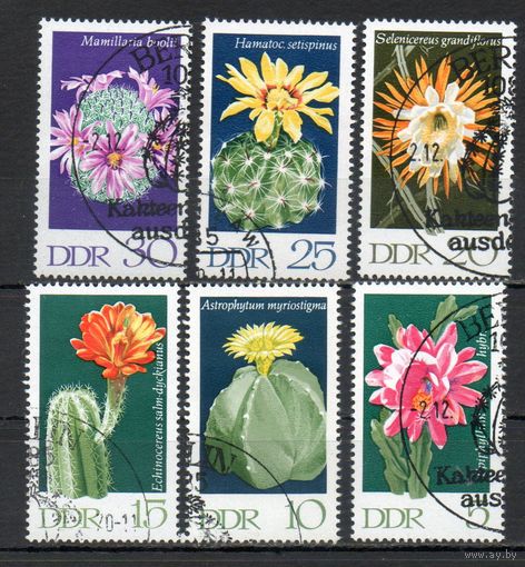 Цветущие кактусы ГДР 1970 год серия из 6 марок