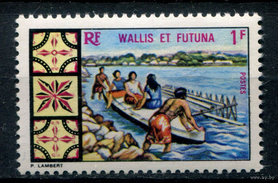 Французские колонии - Уоллис и Футуна - 1969г. - лодка, 1 F - 1 марка - MNH. Без МЦ!