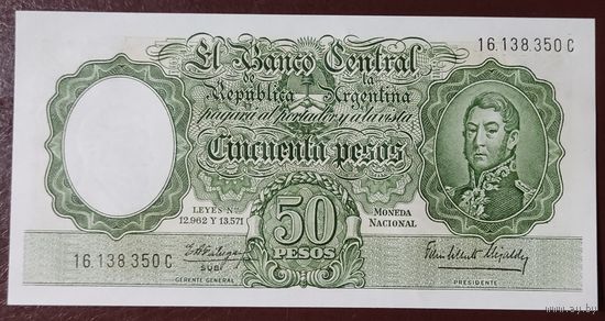 50 песо 1964 года - Аргентина - XF-aUNC