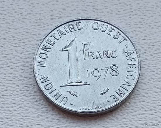 Западная Африка (BCEAO) 1 франк, 1978  8-11-9