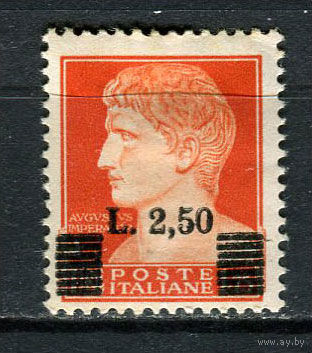 Королевство Италия - 1945 - Надпечатка нового номинала 2,5L на 1,75L - [Mi.669] - 1 марка. MH.  (Лот 89ER)-T7P10