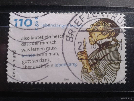 Германия 2001 поэт и художник Михель-1,0 евро гаш