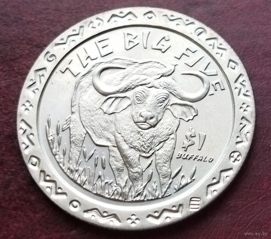Сьерра-Леоне 1 доллар, 2001 Большая африканская пятёрка - Африканский буйвол