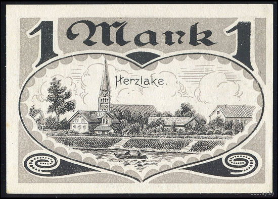 GERMANY/Германия_Herzlake_1 Mark_01.10.1921_Mehl#605.1_UNC