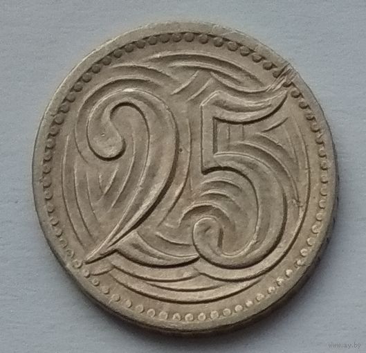 Чехословакия 25 геллеров 1933 г.