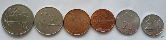 Набор монет Словакии.