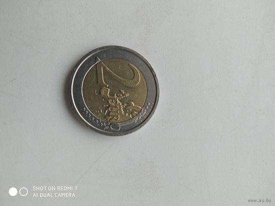 2 евро Италия 2008 год из обращения