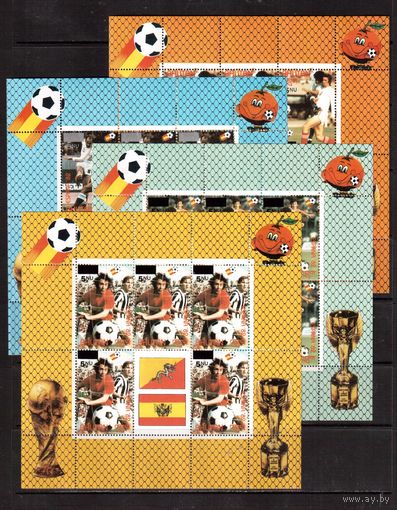 Бутан-1984 (Мих.899-902) , ** , Спорт, ЧМ по футболу, нов. ном., 4 м/л