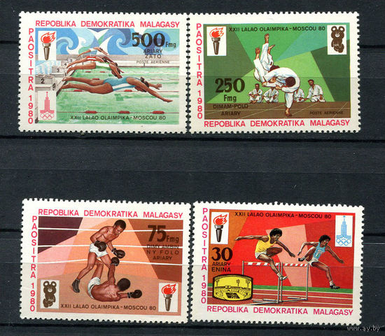 Мадагаскар (Малагаси) - 1980 - Летние олимпийские игры - (незначительные пятна на клее) - [Mi. 863-866] - полная серия - 4 марки. MNH.