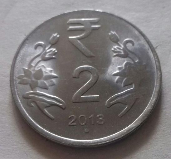 2 рупии, Индия 2013 г.,  точка