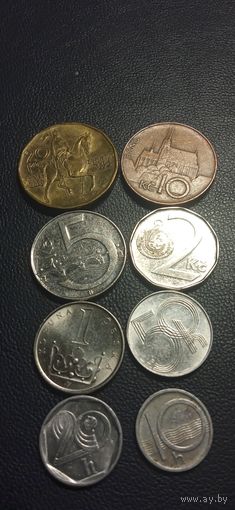 Чехия 8 монет одним лотом