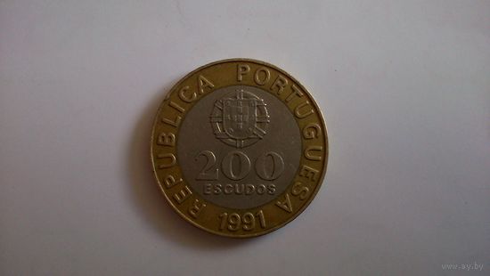 200 эскудо 1991 год Португалия (Гарсия де Орта)