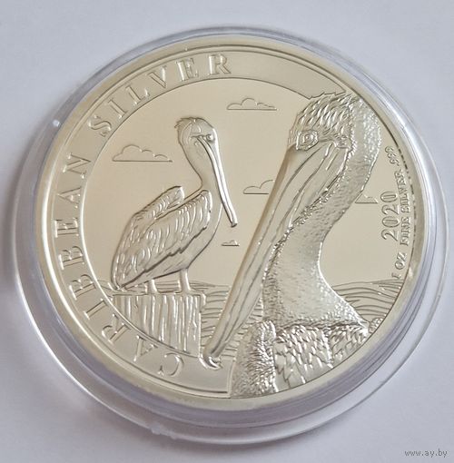 Барбадос 2020 серебро (1 oz) "Пеликан"