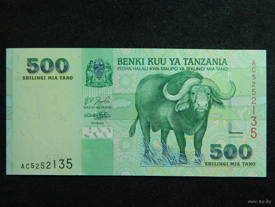 Танзания 500 шиллингов 2003г.UNC