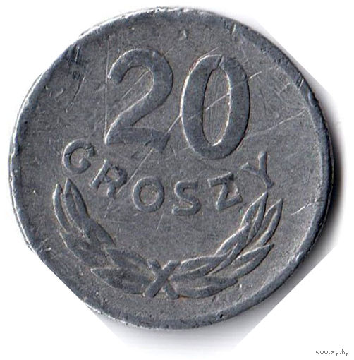 Польша. 20 грошей. 1972 г.