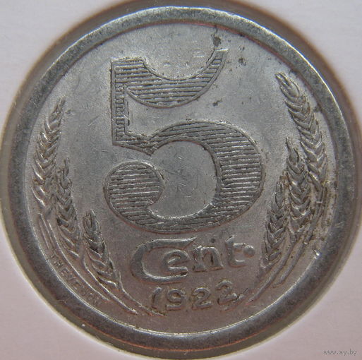 Франция 5 сантимов 1923 г. Нотгельд Эврё. В холдере (gk)