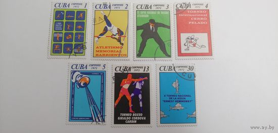 Куба 1972.  Спортивные соревнования в 1972 году. Полная серия
