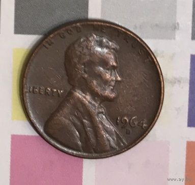 США 1 цент 1964 D