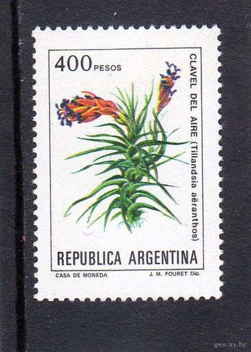 Аргентина.Ми-1605.Цветы.Tillandsia aeranthos.1982.