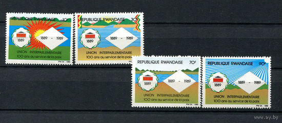 Руанда - 1989 - Столетие Межпарламентского Союза - [Mi. 1412-1415] - полная серия - 4 марки. MNH.