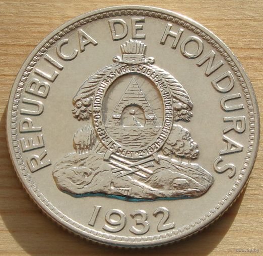 Гондурас. 1 лемпира 1932 год  KM#75  Тираж: 1.000.000 шт