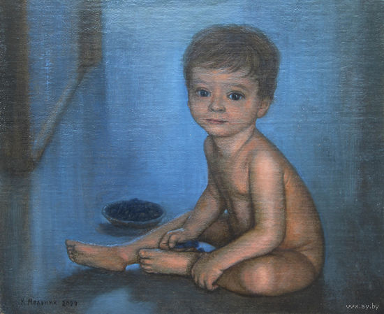Картина "Младенец с виноградом"