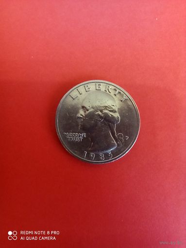 25 центов ( квотер) 1985 P, США